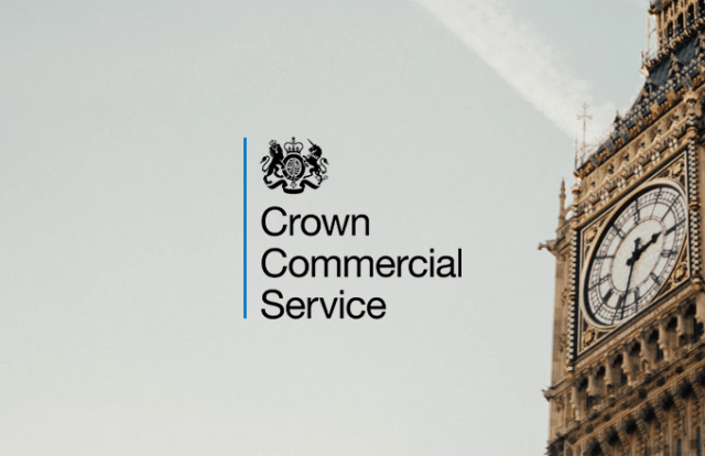 Crown Commercial Service logo laid over an image of Big Ben