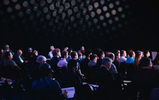 A large audience at a conference