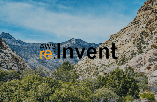 AWS re invent over mountain scape