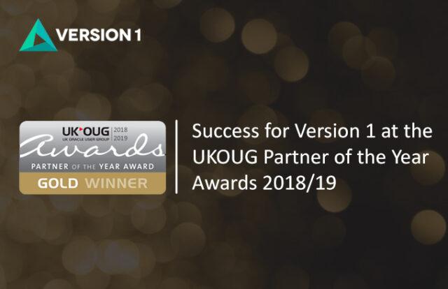 Success for Version 1 at the UKOUG Partner of the Year Awards 2018/19