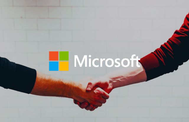 Handshake and Microsoft Logo